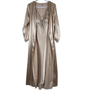 Flora by Flora Nikrooz "Stella" satin nightgown with robe.